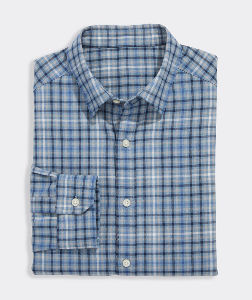 Vineyard Vines Performance Brushed Tech Twill Madaket Tattersall Shirt