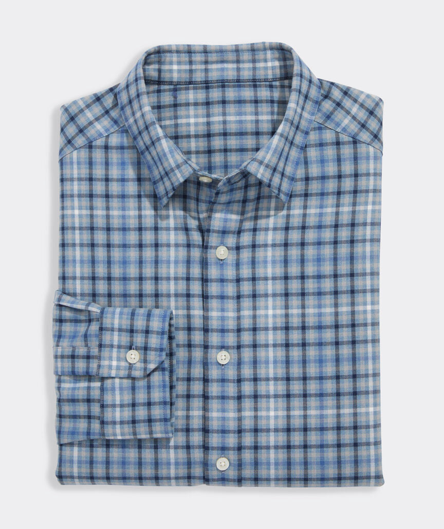 Vineyard Vines Performance Brushed Tech Twill Madaket Tattersall Shirt