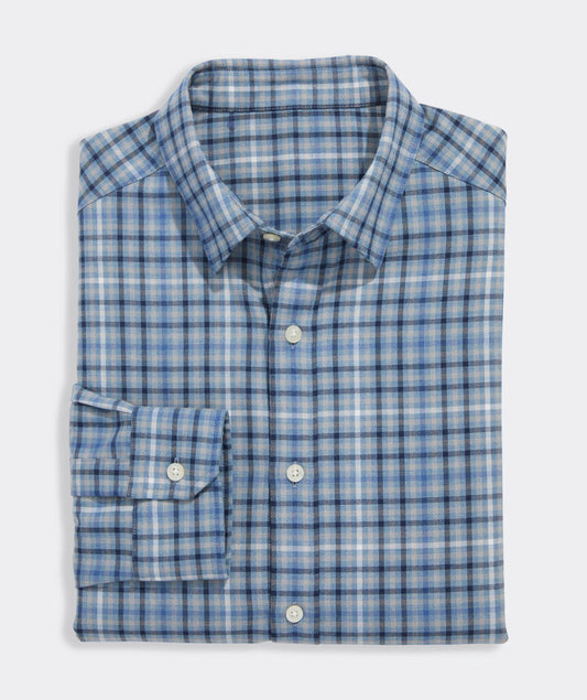 Vineyard Vines Performance Brushed Tech Twill Madaket Tattersall Shirt