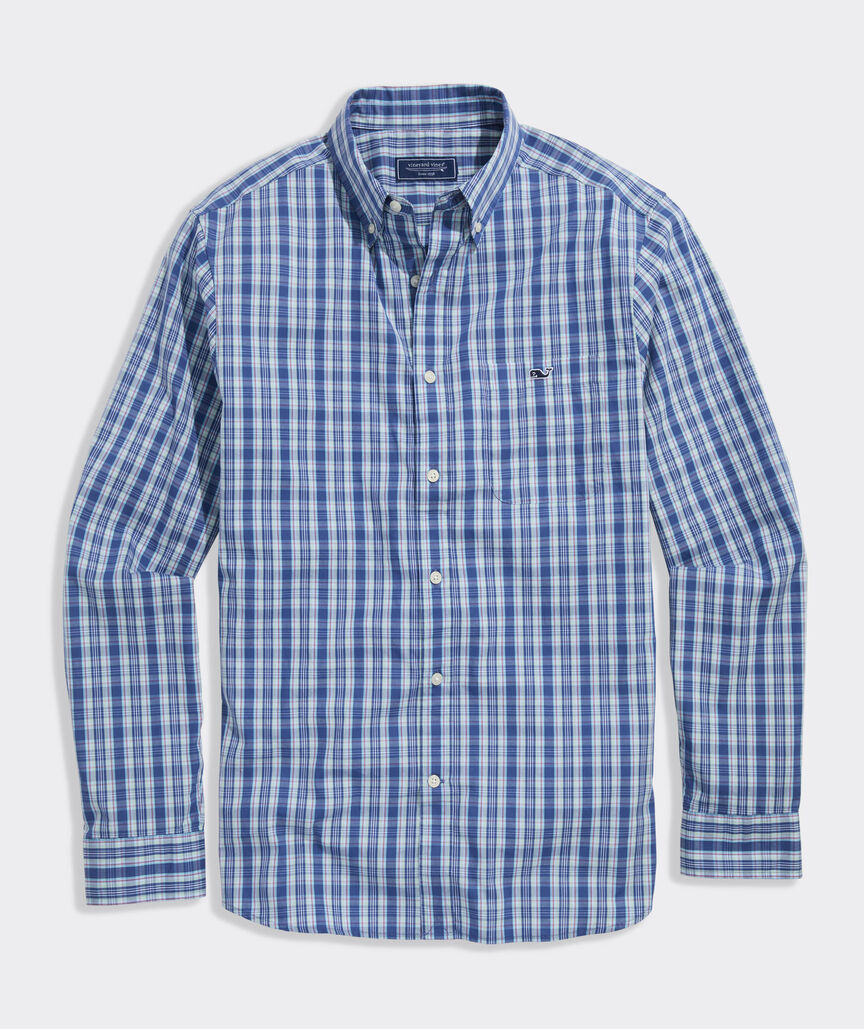 Vineyard Vines Wavecrest Plaid Perfect Wash Poplin Shirt
