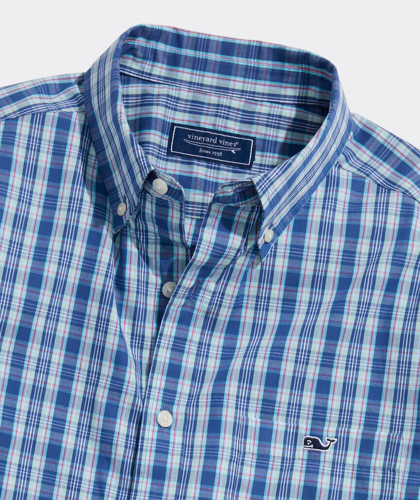 Vineyard Vines Wavecrest Plaid Perfect Wash Poplin Shirt