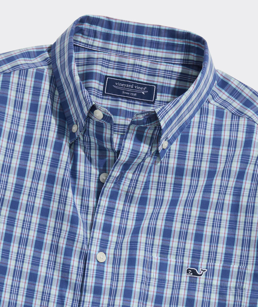 Vineyard Vines Wavecrest Plaid Perfect Wash Poplin Shirt