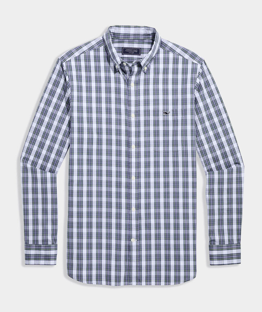Vineyard Vines Swellstorm Plaid Perfect Wash Poplin Shirt