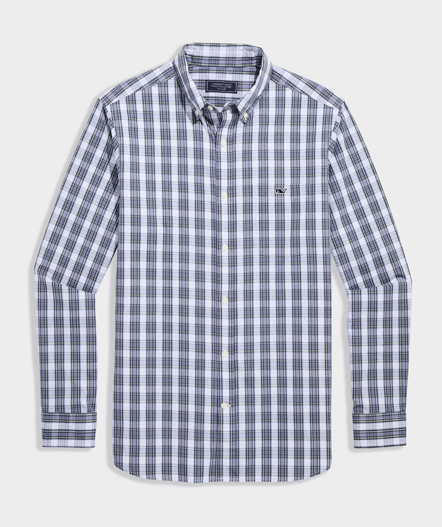 Vineyard Vines Swellstorm Plaid Perfect Wash Poplin Shirt