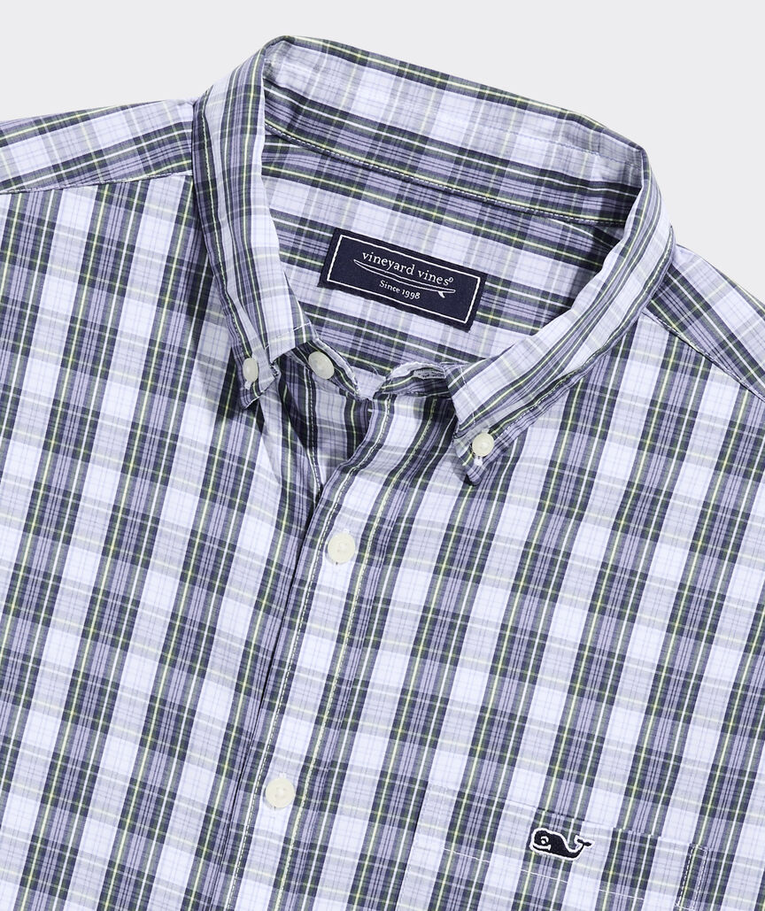 Vineyard Vines Swellstorm Plaid Perfect Wash Poplin Shirt