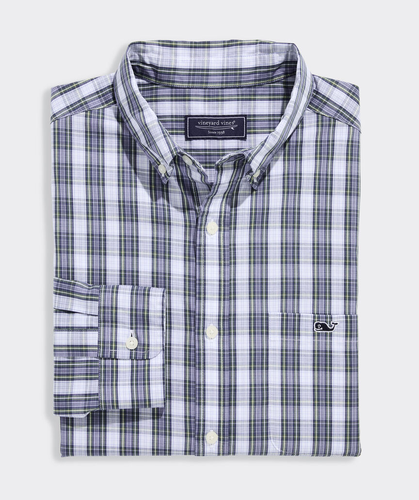 Vineyard Vines Swellstorm Plaid Perfect Wash Poplin Shirt