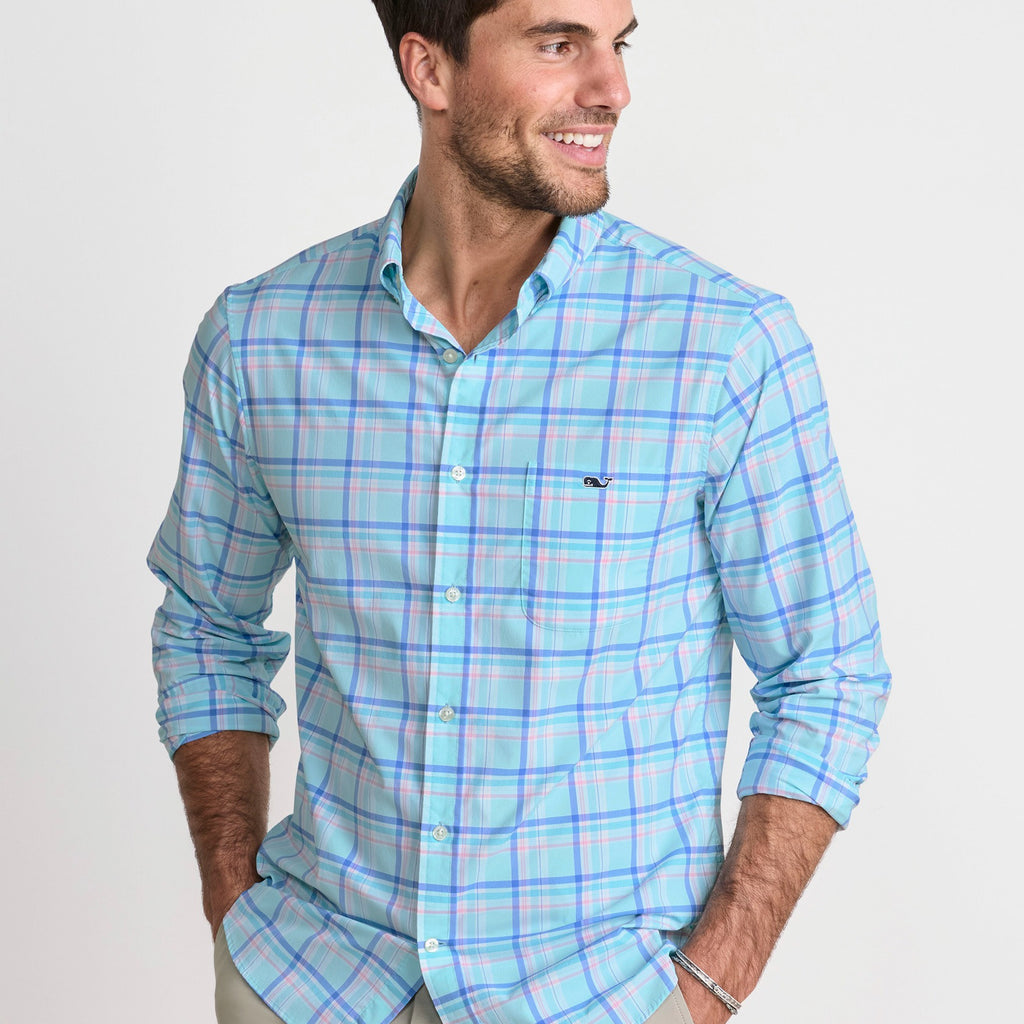 Vineyard Vines Performance Coconut Key Plaid Featherweight Shirt
