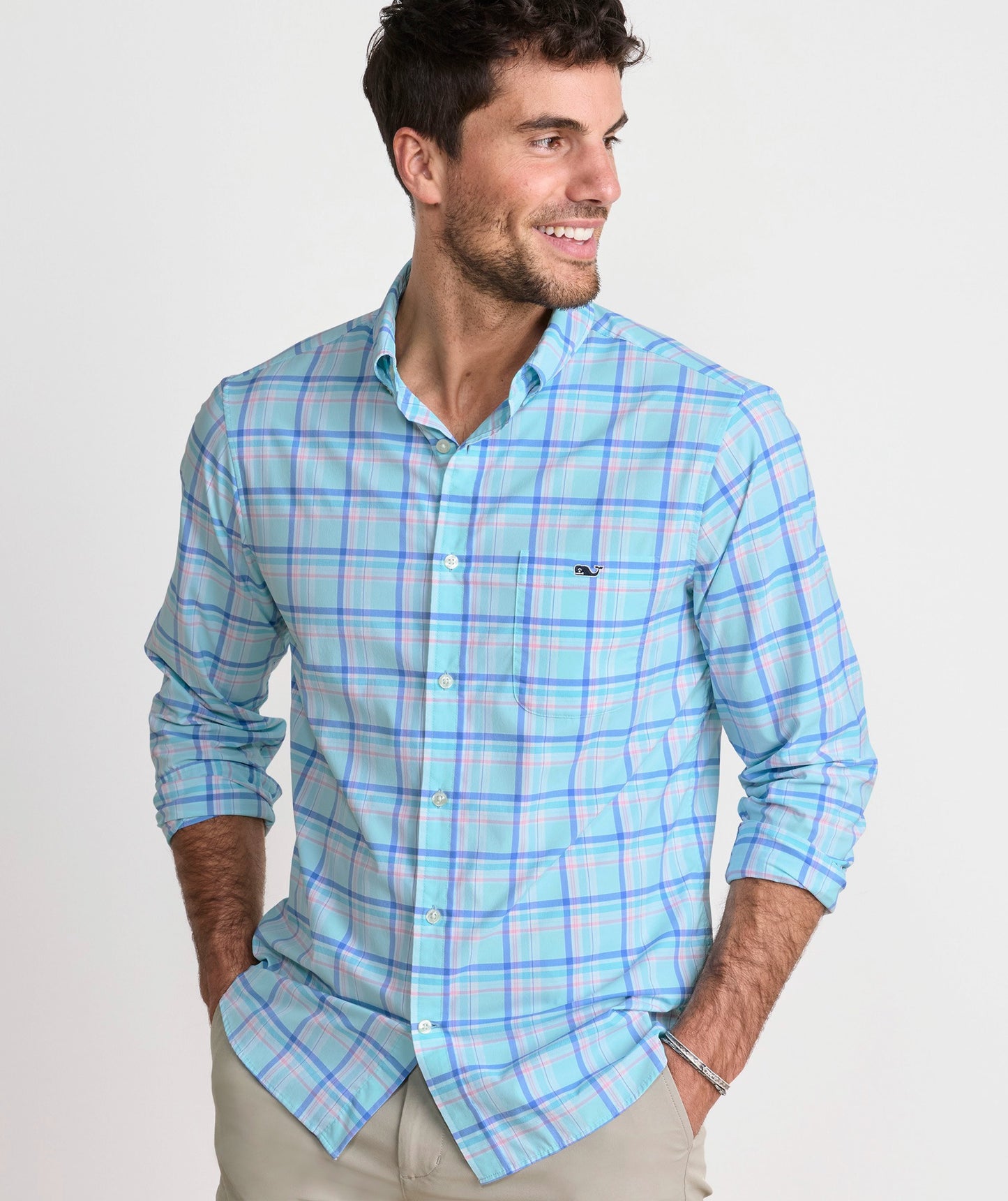 Vineyard Vines Performance Coconut Key Plaid Featherweight Shirt
