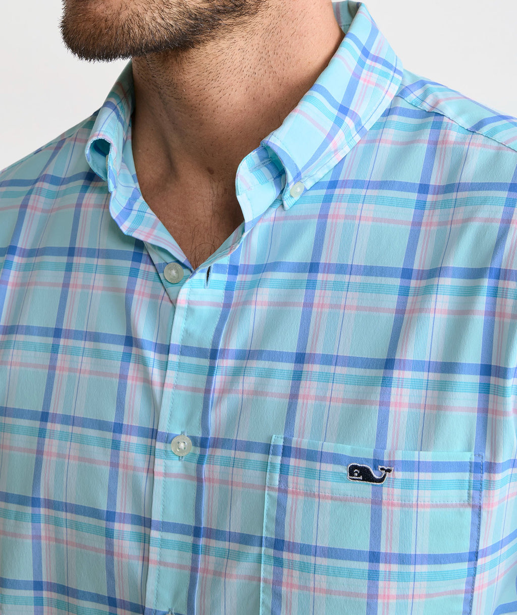 Vineyard Vines Performance Coconut Key Plaid Featherweight Shirt