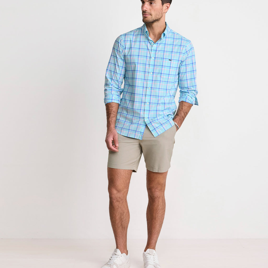 Vineyard Vines Performance Coconut Key Plaid Featherweight Shirt
