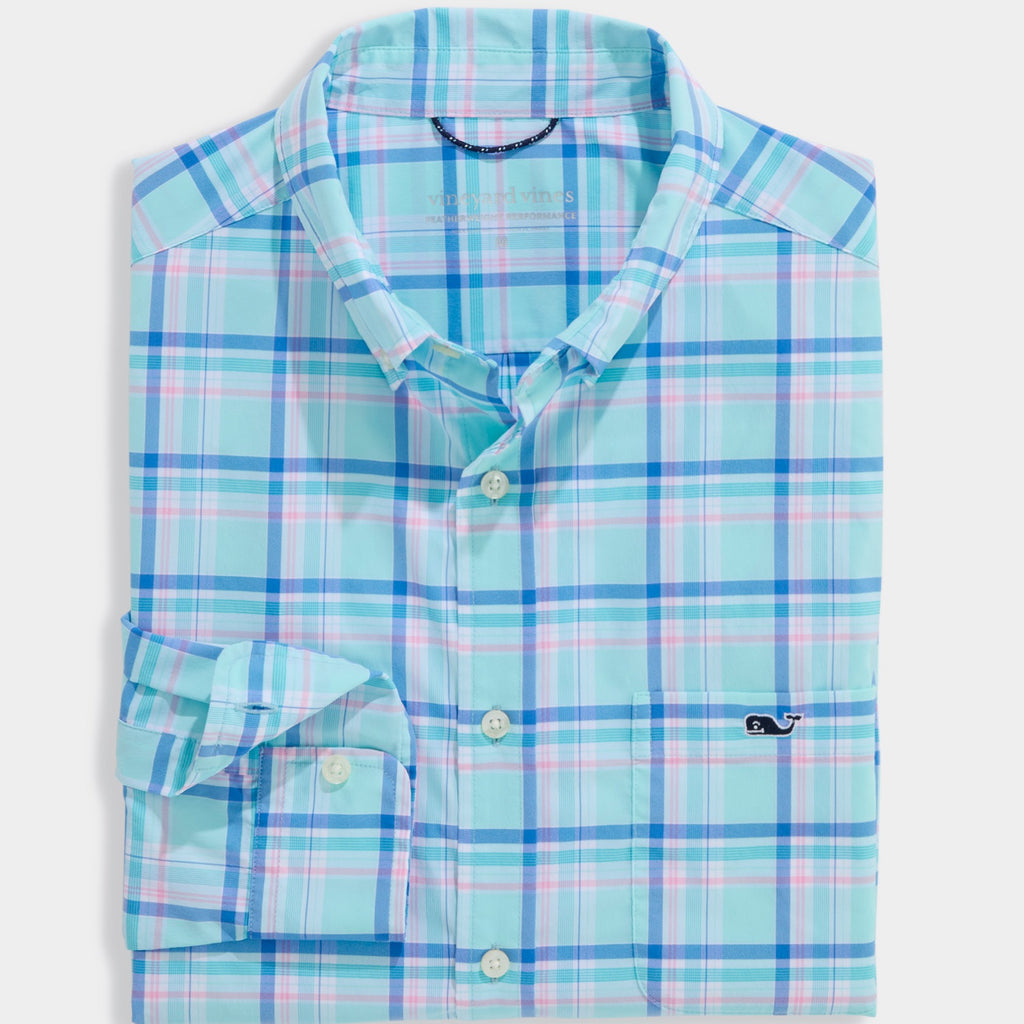 Vineyard Vines Performance Coconut Key Plaid Featherweight Shirt