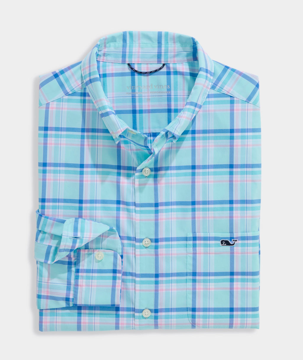 Vineyard Vines Performance Coconut Key Plaid Featherweight Shirt
