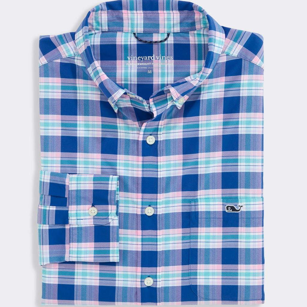Vineyard Vines Performance Coconut Key Plaid Featherweight Shirt