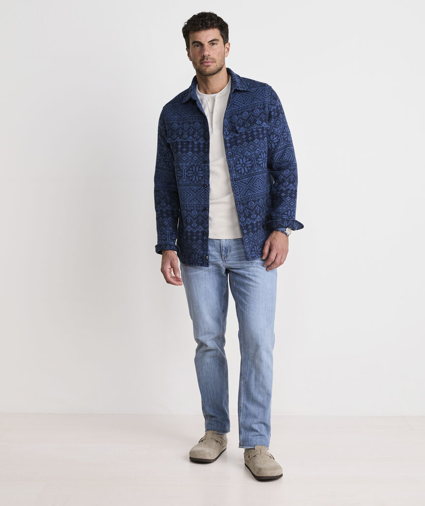 Vineyard Vines Snowflake Fair Isle Overshirt