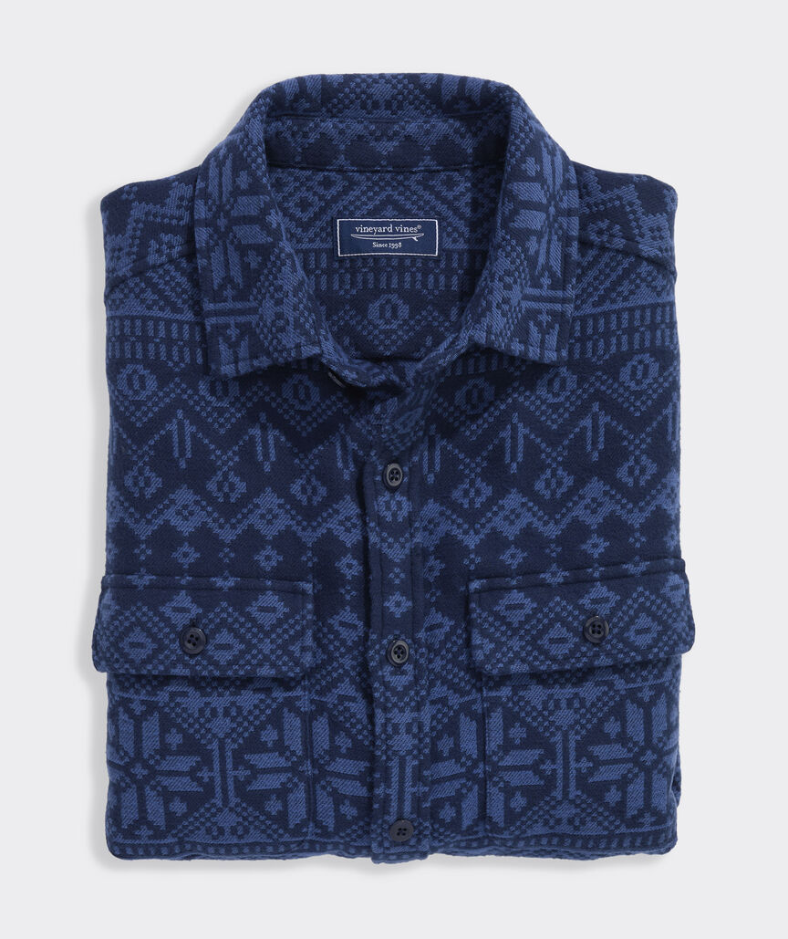 Vineyard Vines Snowflake Fair Isle Overshirt