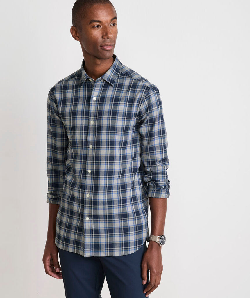 Vineyard Vines Jethro Plaid Tech Twill Shirt