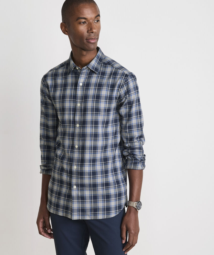 Vineyard Vines Jethro Plaid Tech Twill Shirt
