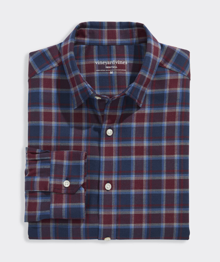 Vineyard Vines Jethro Plaid Tech Twill Shirt