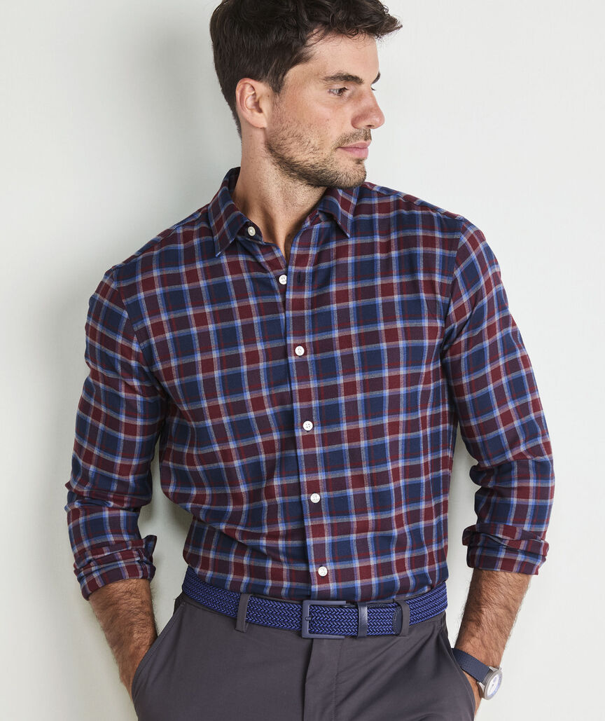 Vineyard Vines Jethro Plaid Tech Twill Shirt