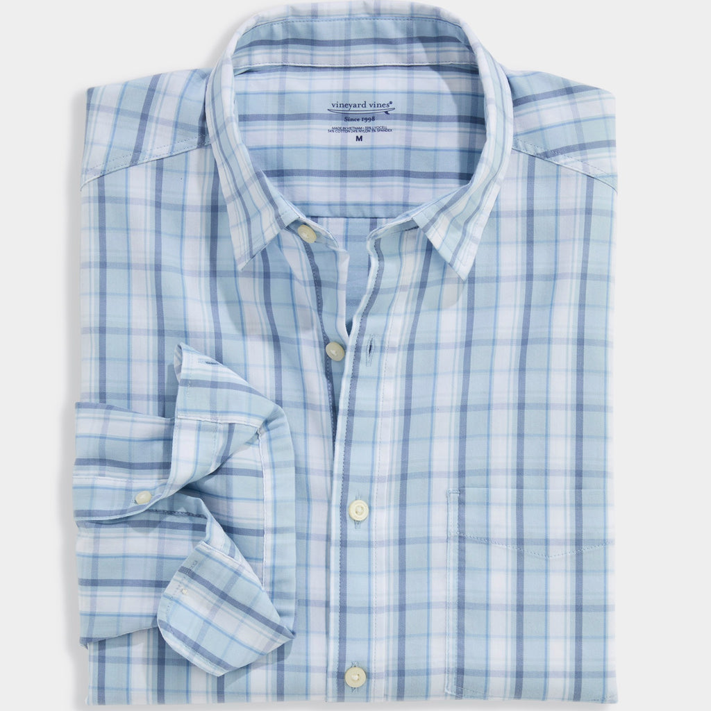 Vineyard Vines Performance Higgs Beach Plaid Backbay Shirt