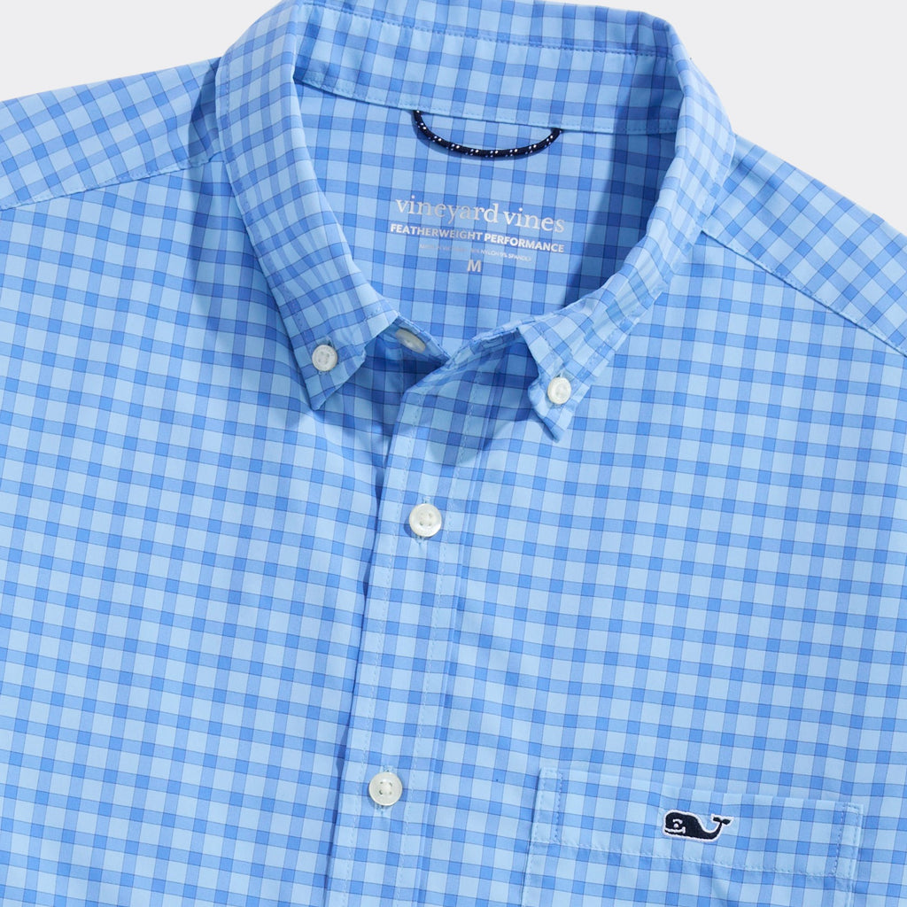 Vineyard Vines Performance Lemon Shark Gingham Featherweight Shirt