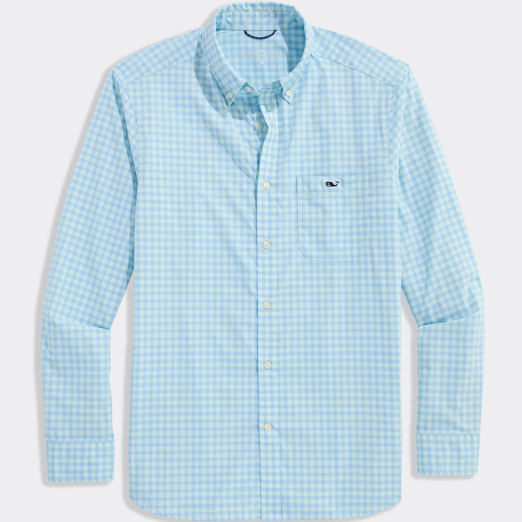Vineyard Vines Performance Lemon Shark Gingham Featherweight Shirt
