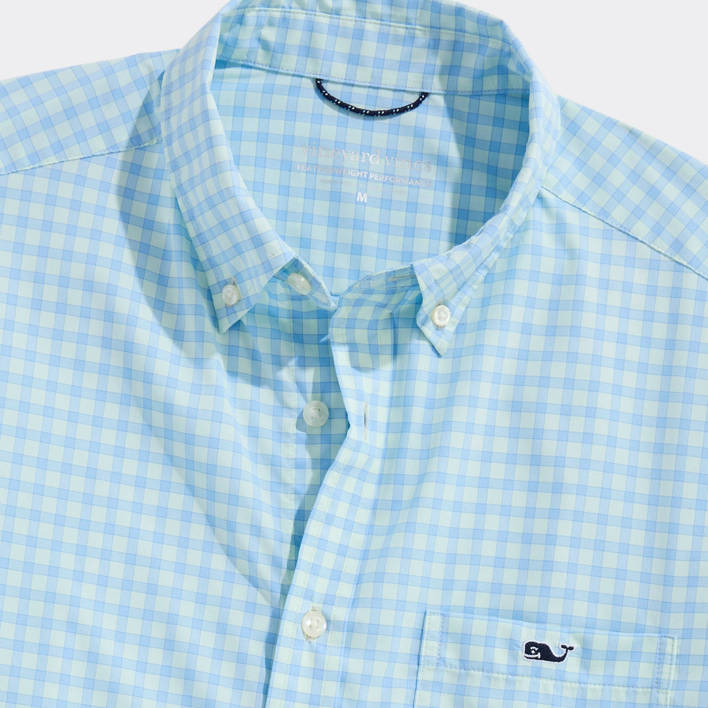 Vineyard Vines Performance Lemon Shark Gingham Featherweight Shirt