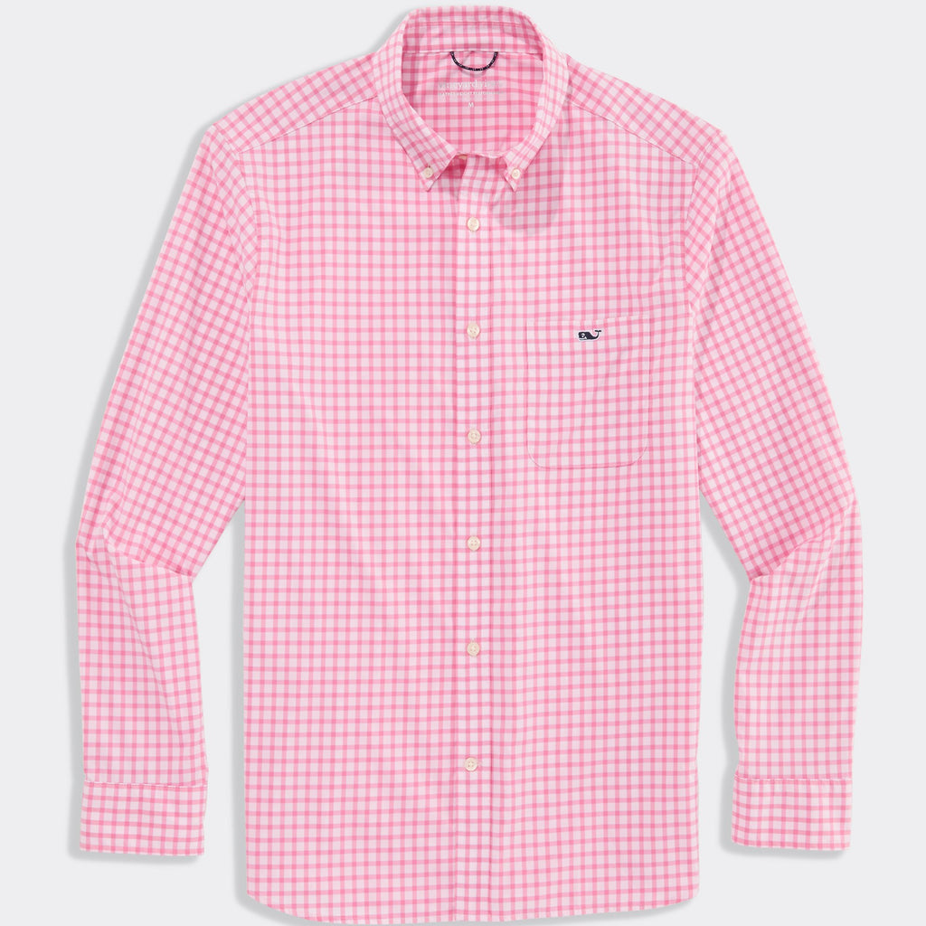 Vineyard Vines Performance Lemon Shark Gingham Featherweight Shirt