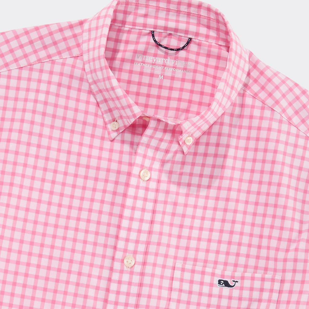 Vineyard Vines Performance Lemon Shark Gingham Featherweight Shirt