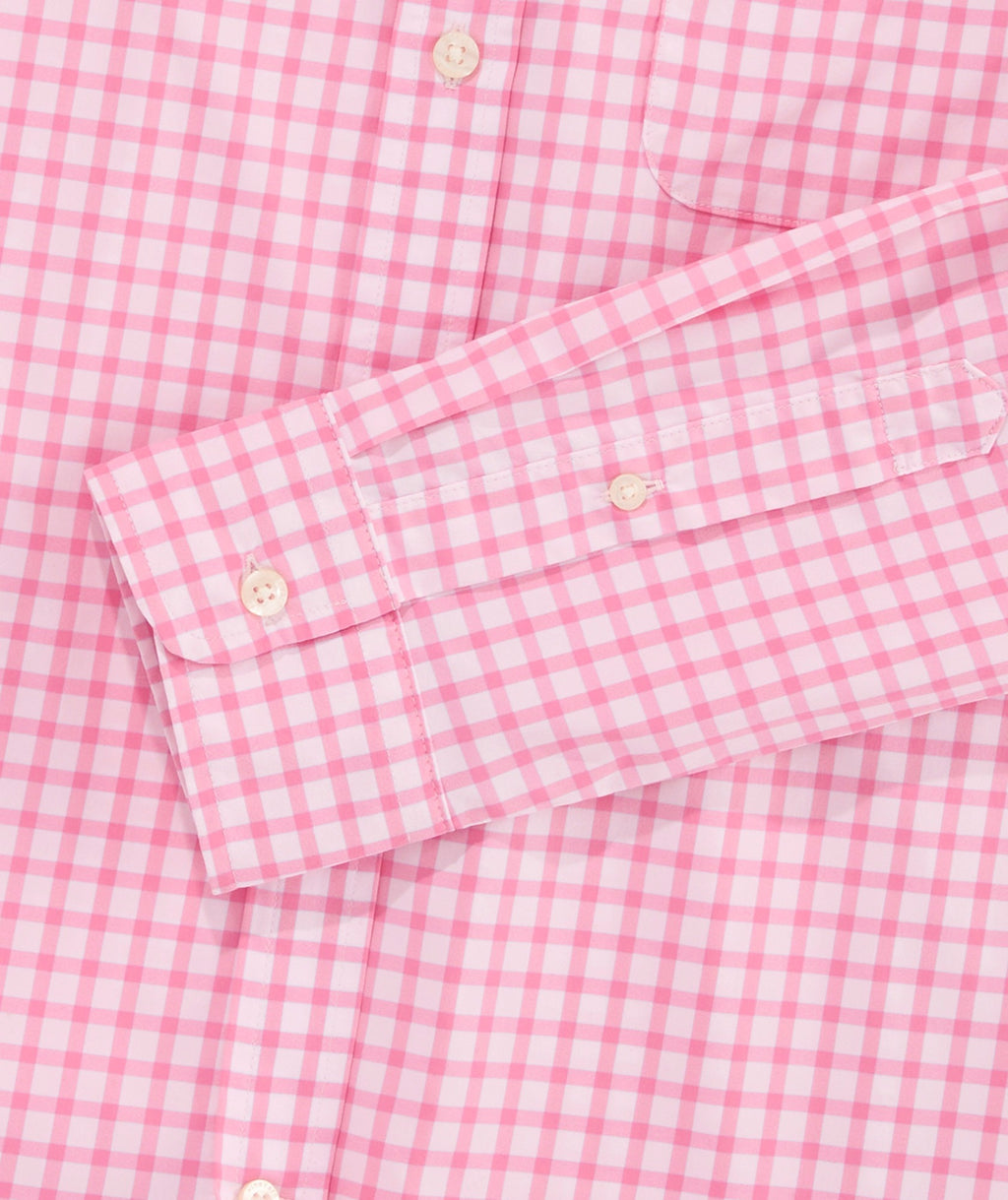 Vineyard Vines Performance Lemon Shark Gingham Featherweight Shirt