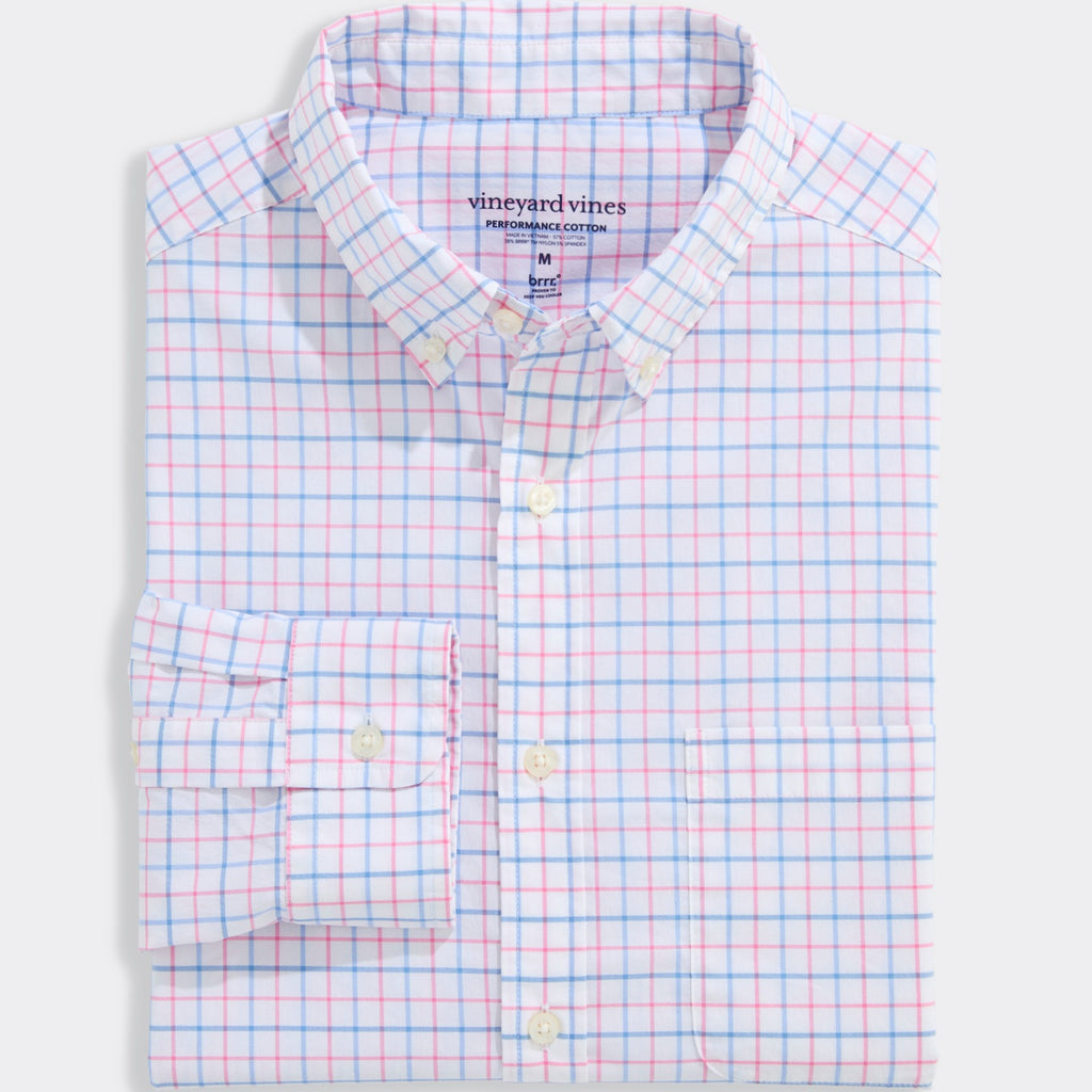 Vineyard Vines Performance Cotton Morada Bay Tattersall Shirt