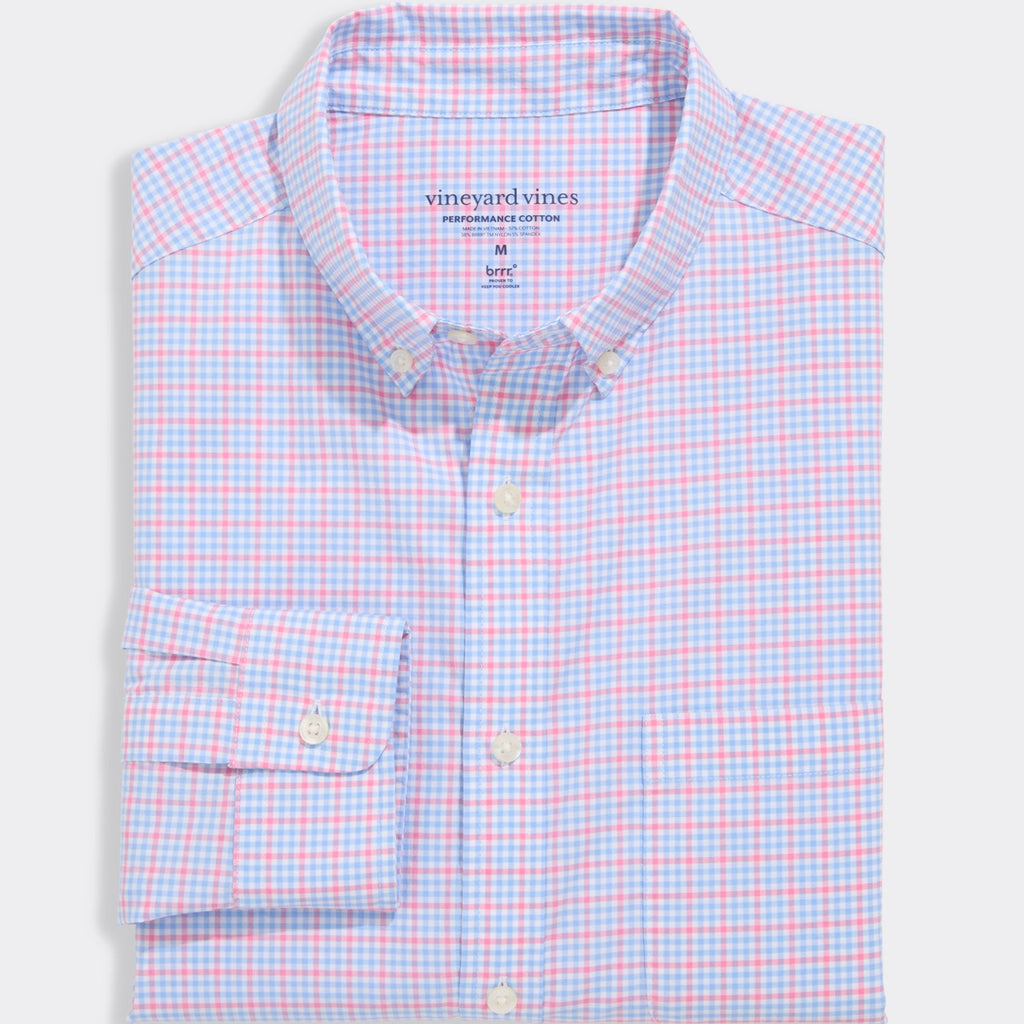 Vineyard Vines Performance Cotton Catamaran Check Shirt