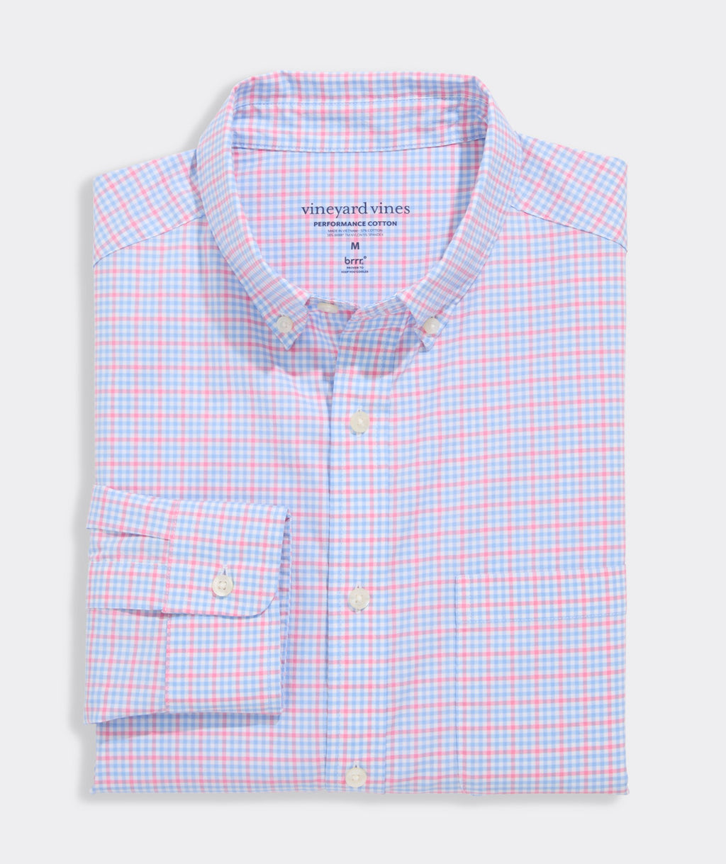 Vineyard Vines Performance Cotton Catamaran Check Shirt