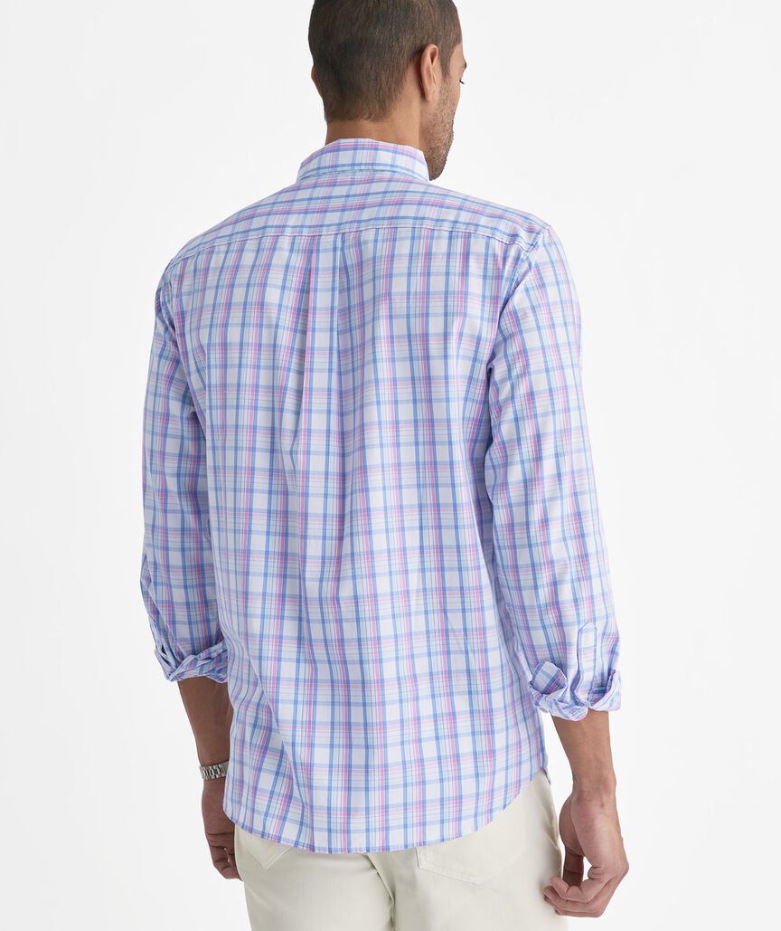 Vineyard Vines Tipsy Turtle Plaid Perfect Wash Poplin Shirt