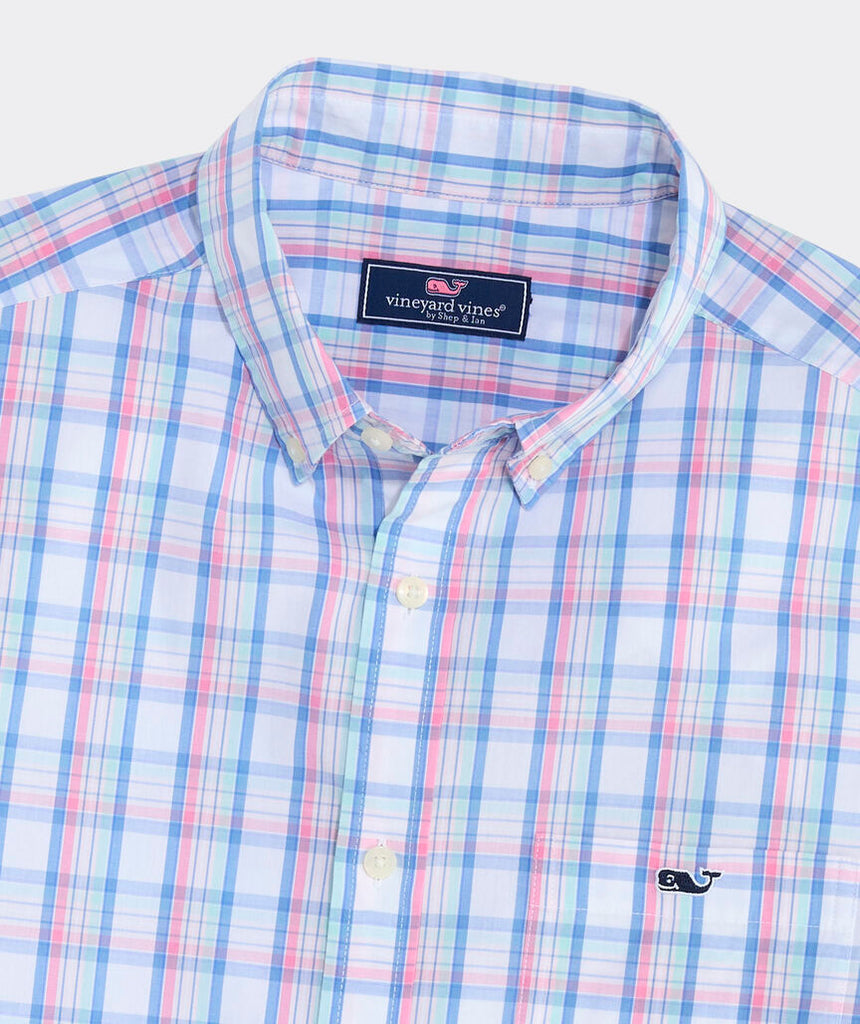 Vineyard Vines Tipsy Turtle Plaid Perfect Wash Poplin Shirt