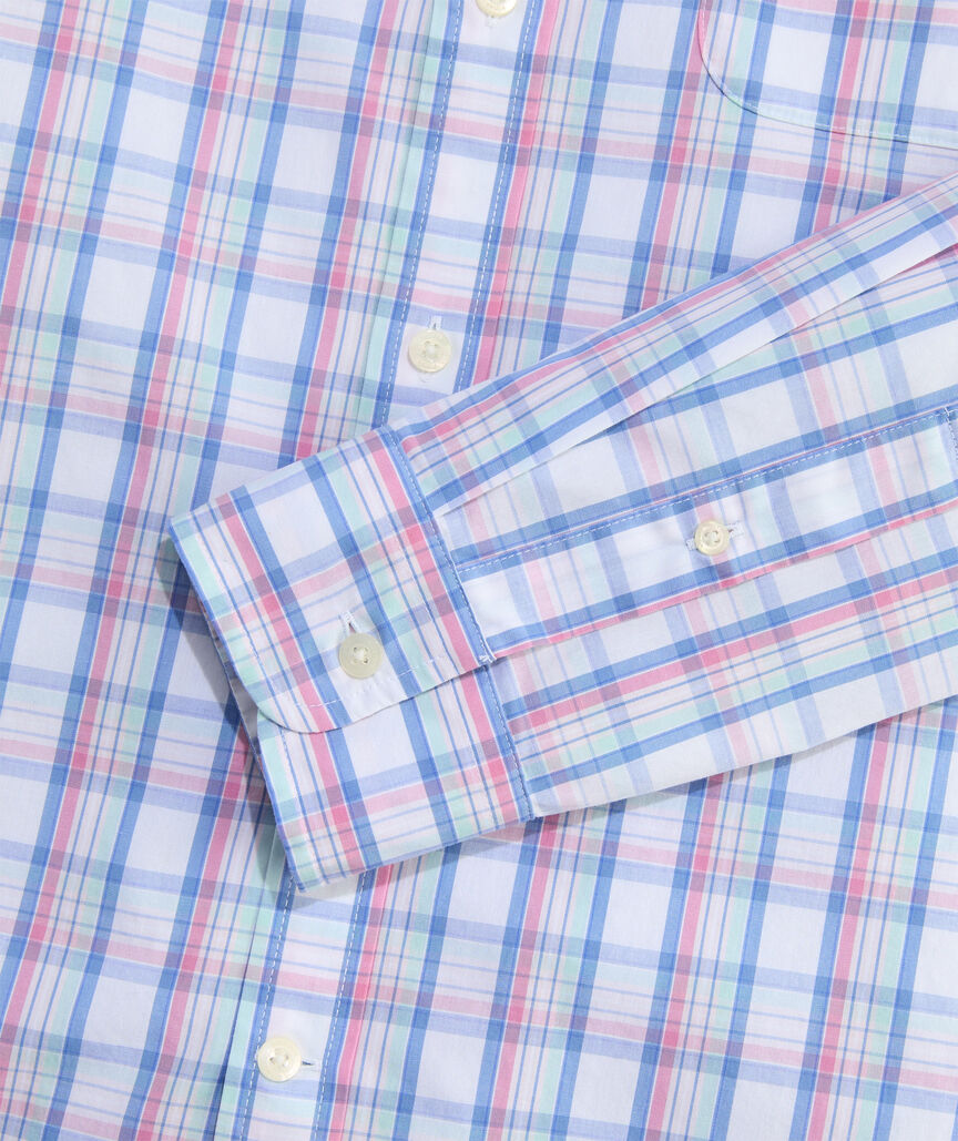 Vineyard Vines Tipsy Turtle Plaid Perfect Wash Poplin Shirt