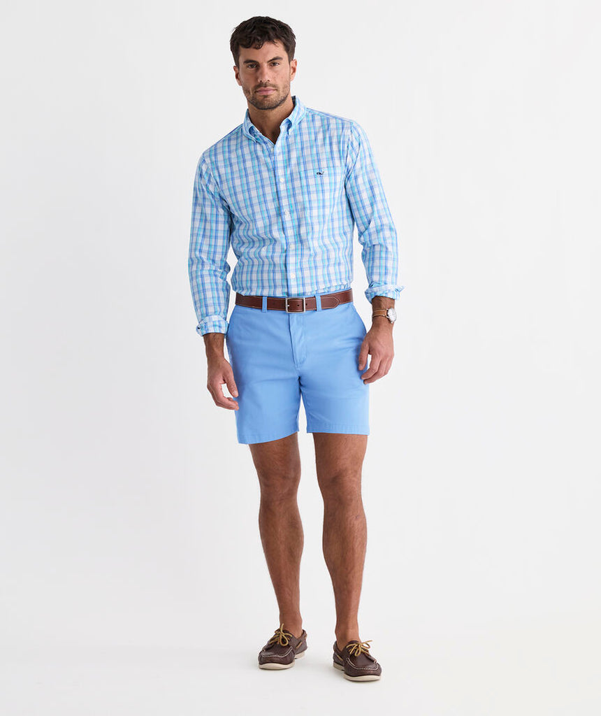 Vineyard Vines Tipsy Turtle Plaid Perfect Wash Poplin Shirt