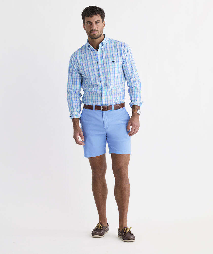 Vineyard Vines Tipsy Turtle Plaid Perfect Wash Poplin Shirt