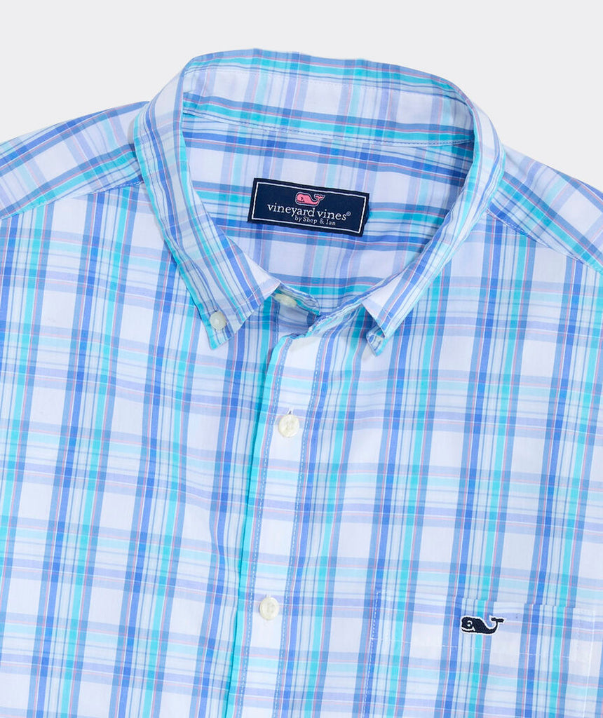 Vineyard Vines Tipsy Turtle Plaid Perfect Wash Poplin Shirt