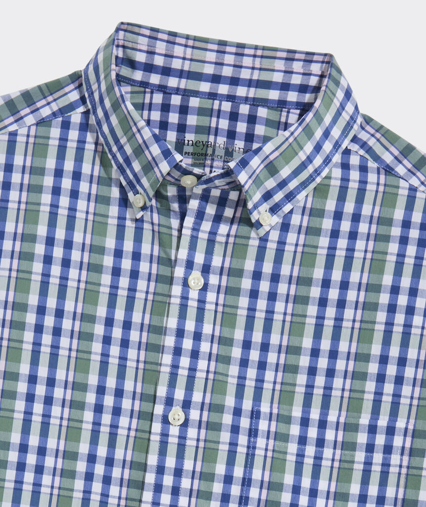 Vineyard VInes Performance Cotton Audubon Plaid Shirt