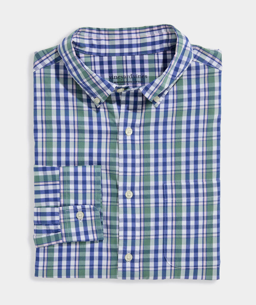 Vineyard VInes Performance Cotton Audubon Plaid Shirt