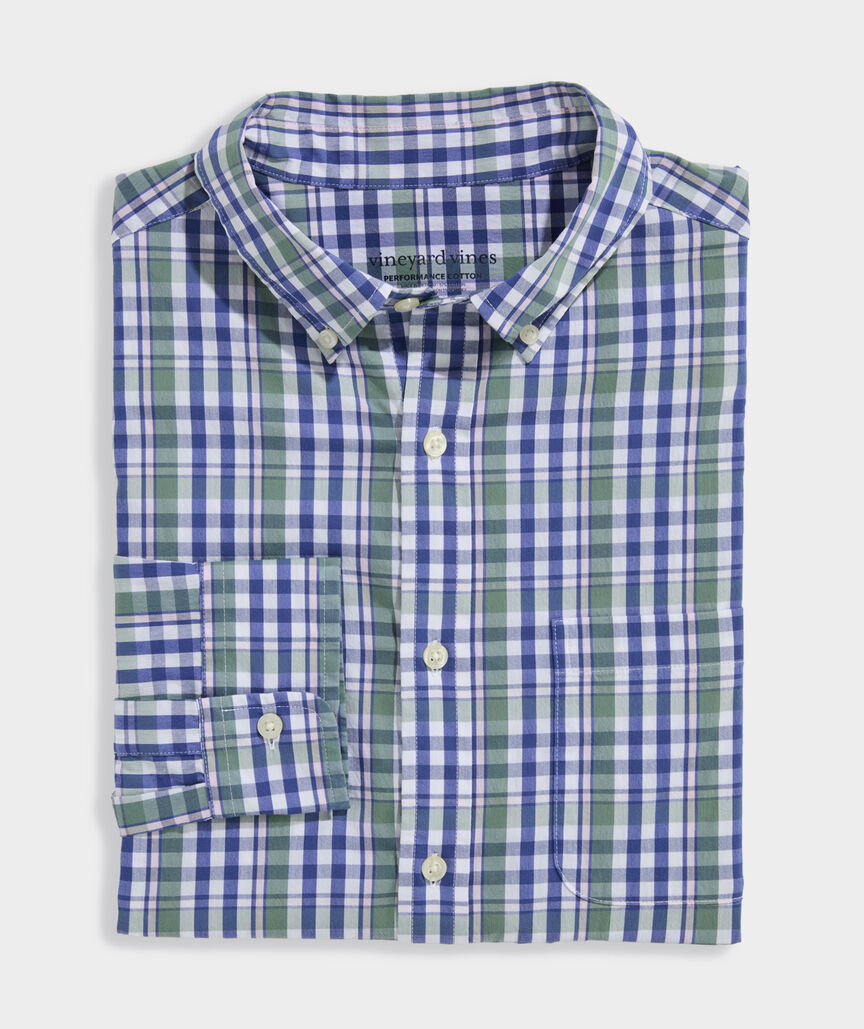 Vineyard VInes Performance Cotton Audubon Plaid Shirt