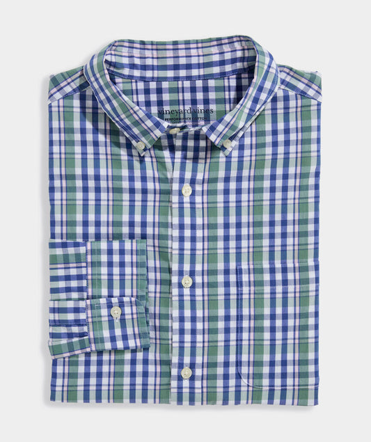 Vineyard VInes Performance Cotton Audubon Plaid Shirt