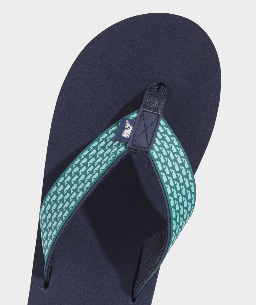 Vineyard Vines Micro Whale Classic Foam Flip Flops