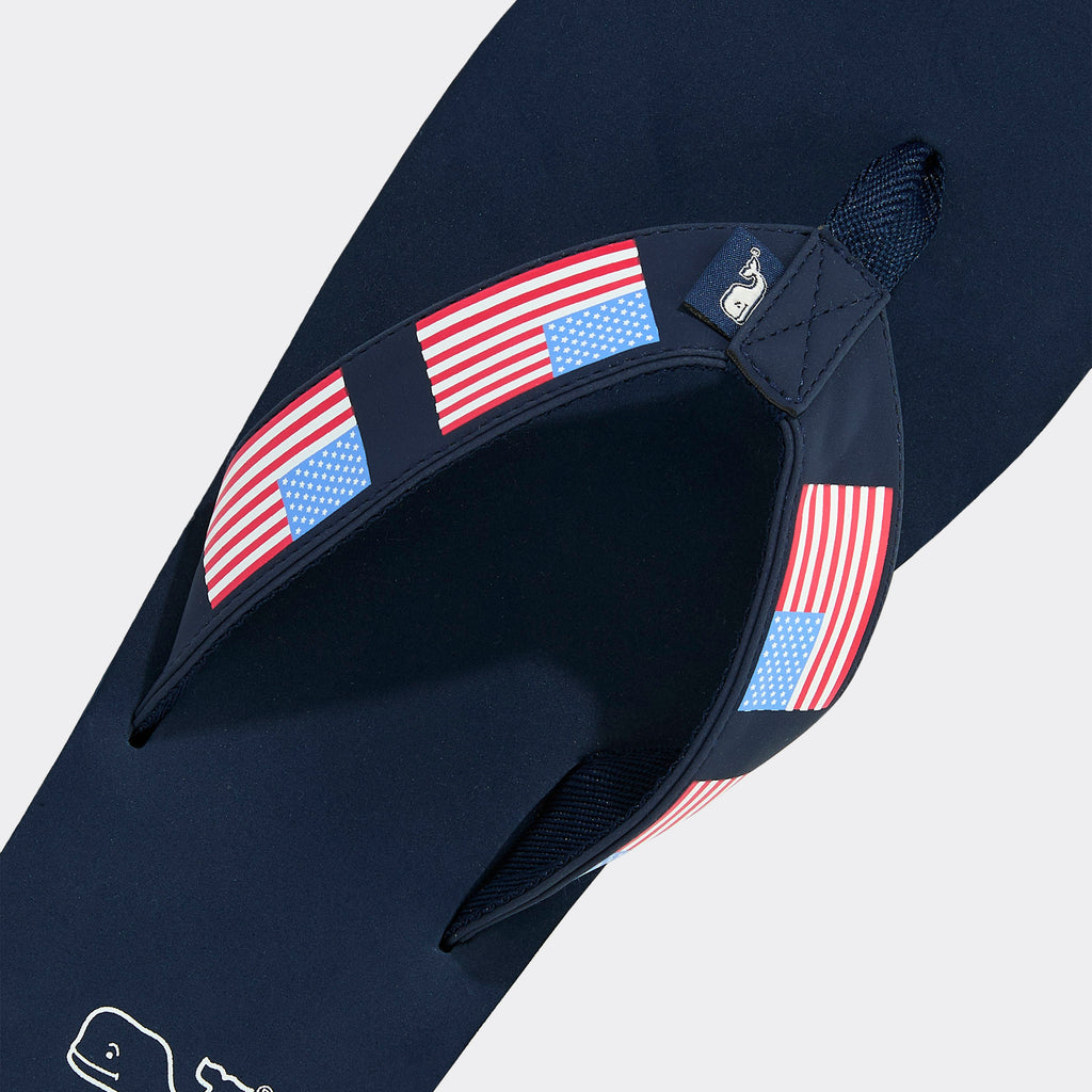 Vineyard Vines American Flag Foam Flip Flop