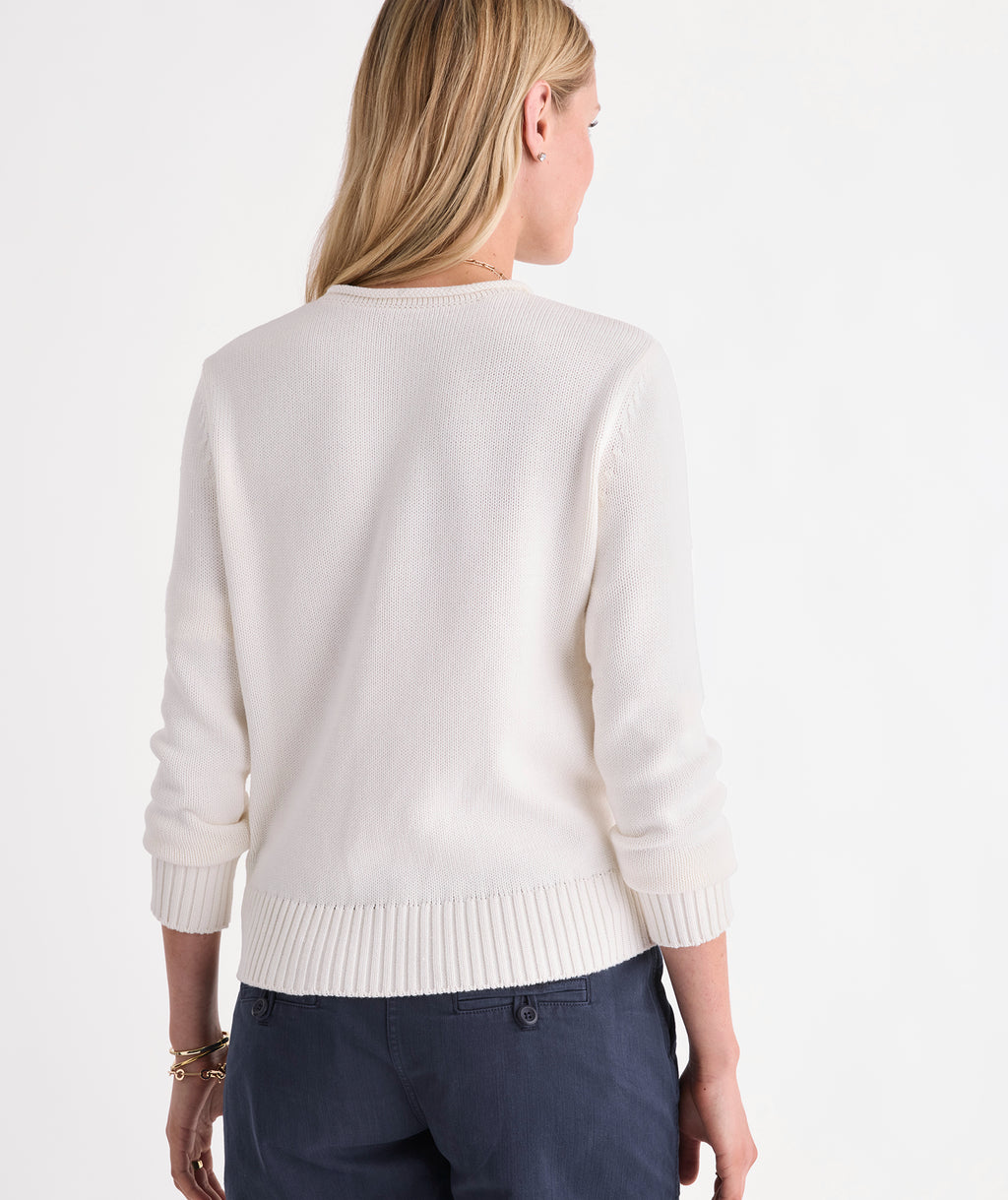 Vineyard Vines Katie Cotton Americana Rollneck Sweater