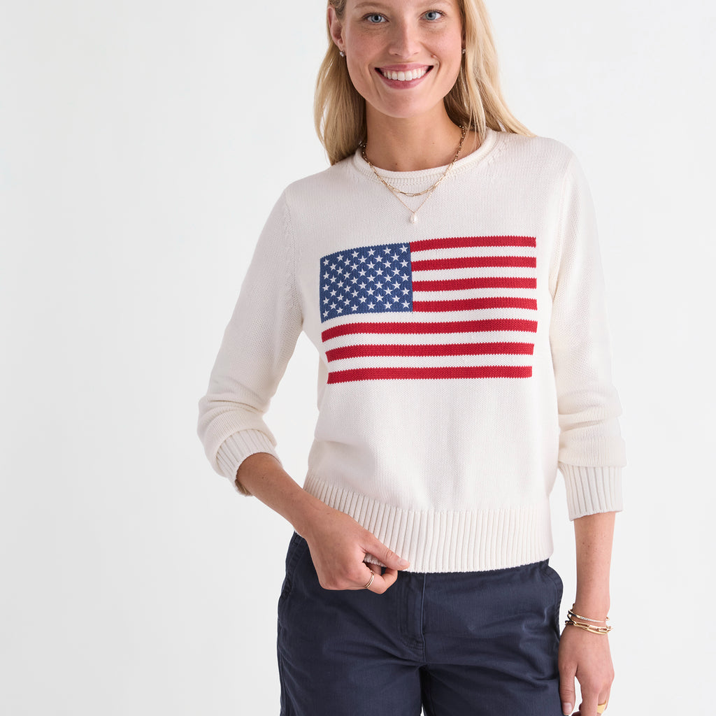 Vineyard Vines Katie Cotton Americana Rollneck Sweater