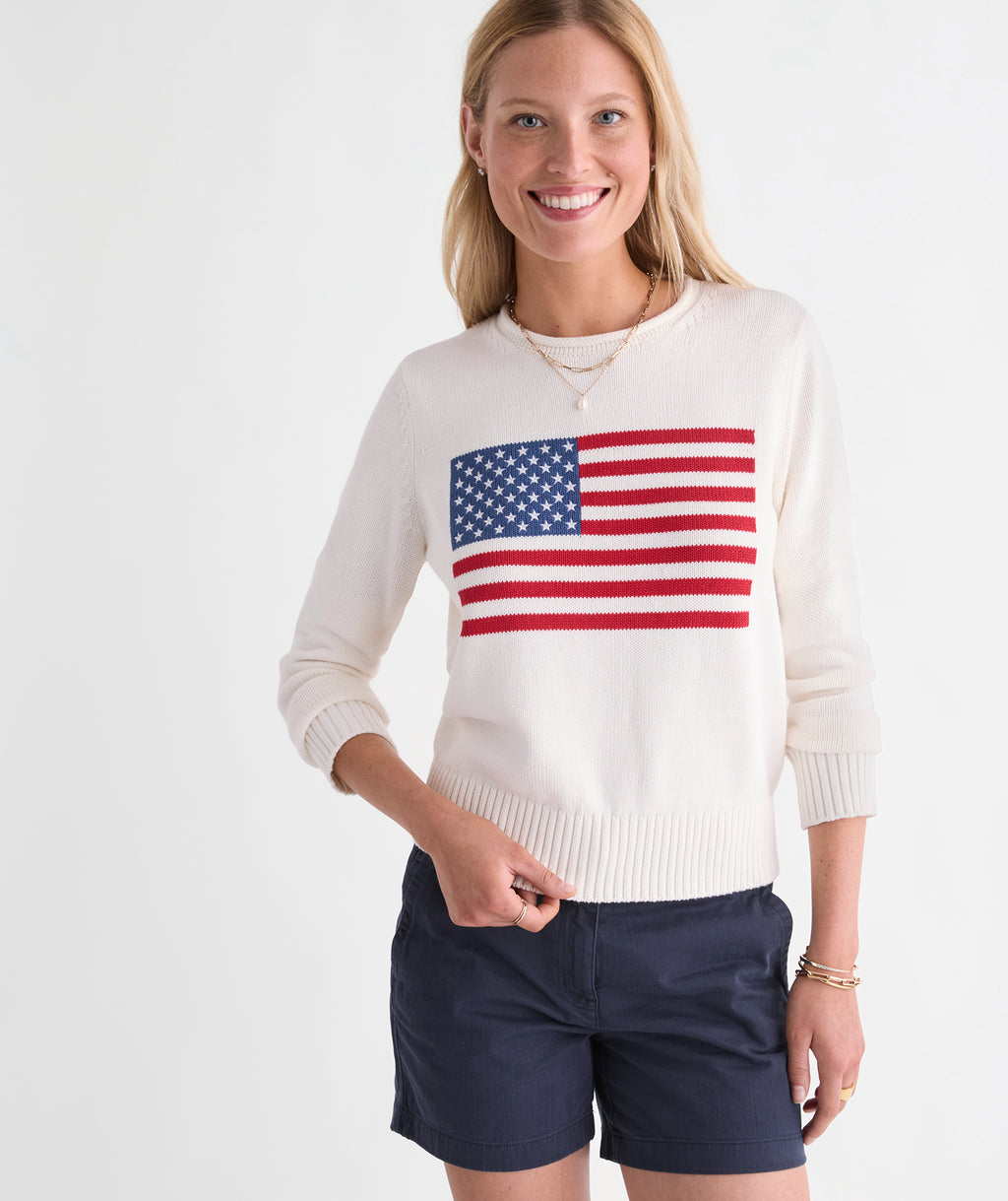 Vineyard Vines Katie Cotton Americana Rollneck Sweater