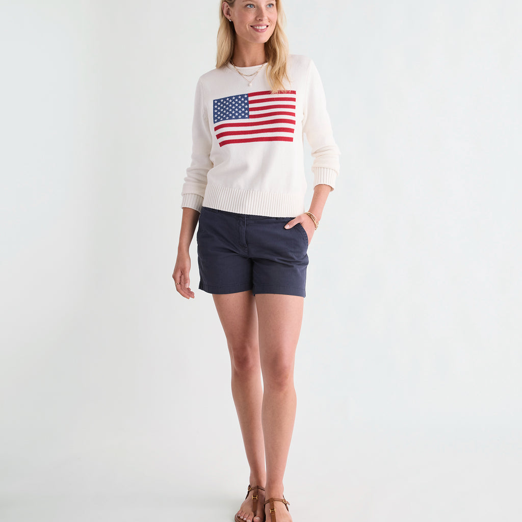 Vineyard Vines Katie Cotton Americana Rollneck Sweater