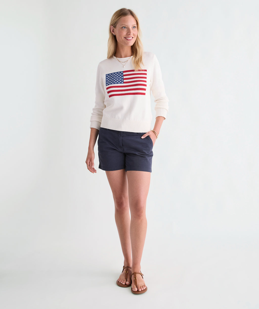 Vineyard Vines Katie Cotton Americana Rollneck Sweater